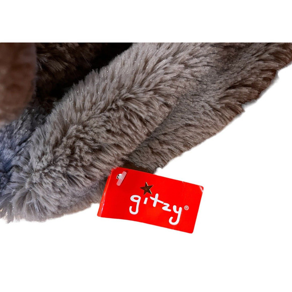 Gitzy Brown/Grey Bunny Rabbit Plush Stuffed Animal Toy Floppy Ears Tags still on - Picture 2 of 7